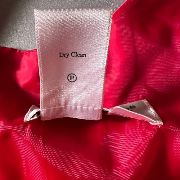 NWOT Coldwater Creek red sleeveless satin midi dress with black ribbon s… - Picture 7 of 7